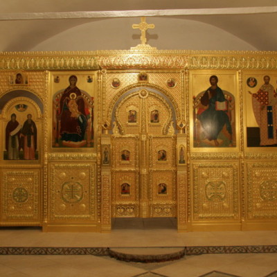 иконостас тябловый, резной, позолота - нижний храм